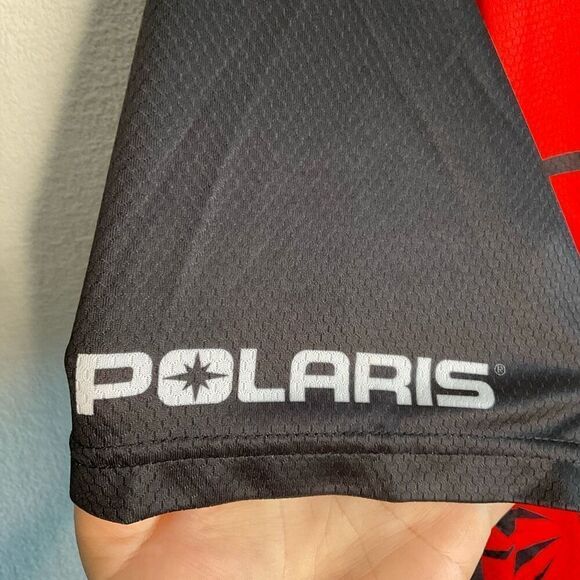 Polaris Adventure Cycling Jersey Red Black Bike Bicycle Breathable Shirt ZipUp L - Picture 4 of 7